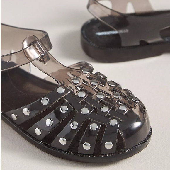 Anthropologie Ellery Transparent Sandals with Silver Accents - Picture 4 of 7